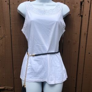 LAUREN RALPH LAUREN White Tank Top